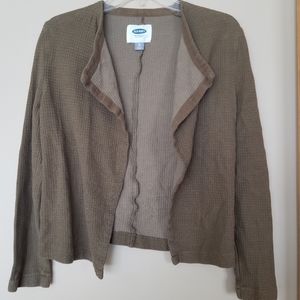 Olive drape cardigan